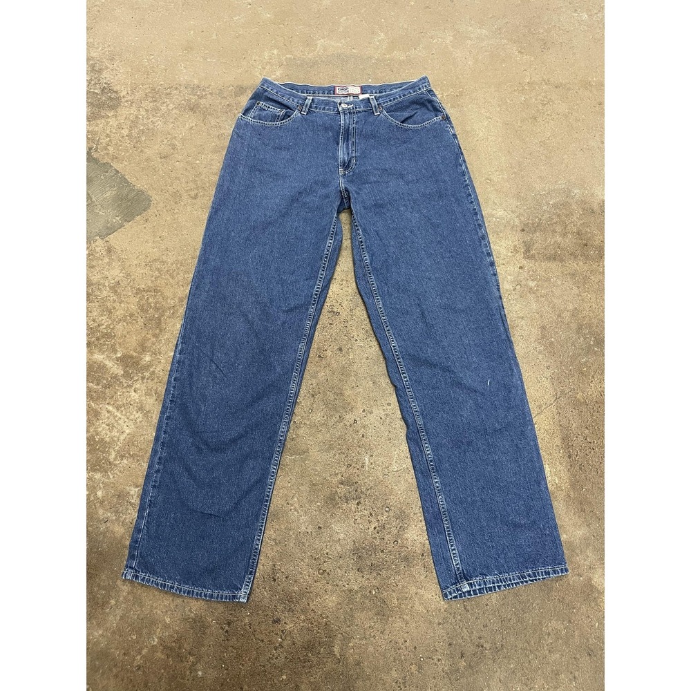 Old Navy Jeans Womens 14 Long Blue High‎ Rise Weekend Fit Relaxed Straight Denim
